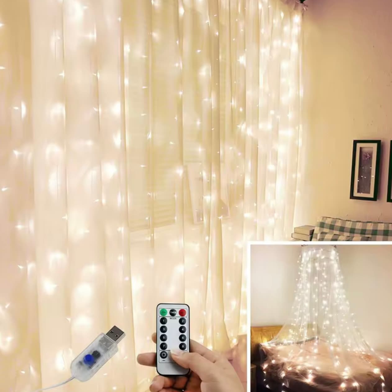 Kurtyna zimne światło LED